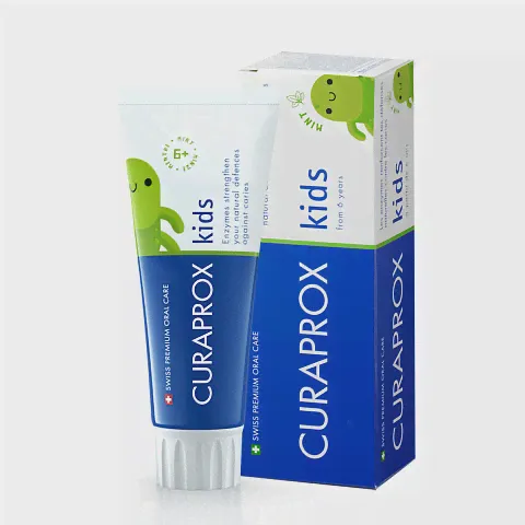 Зубная паста CURAPROX Kids 1450 ppm со вкусом мяты (с 6 лет), 60 мл