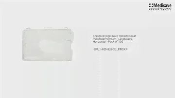 Enclosed Rigid Card Holders Clear Polished Premium Landscape Horizontal Pack of 100 H EN EU CLLPROXP